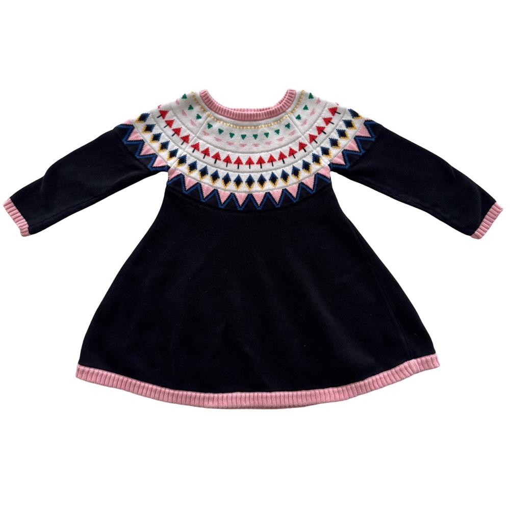 Hanna Andersson Black and Pink Kids Casual Dress